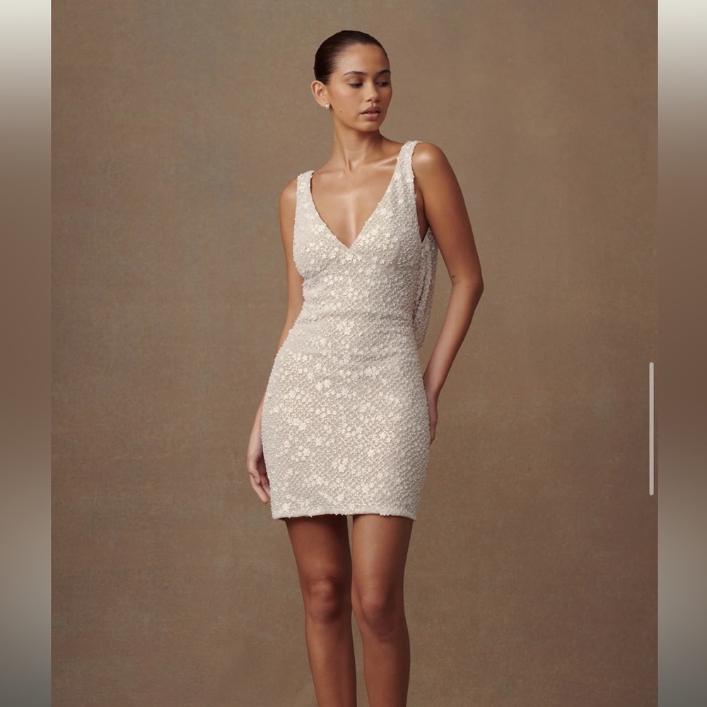 Meshki Louanne Daisy beaded mini dress